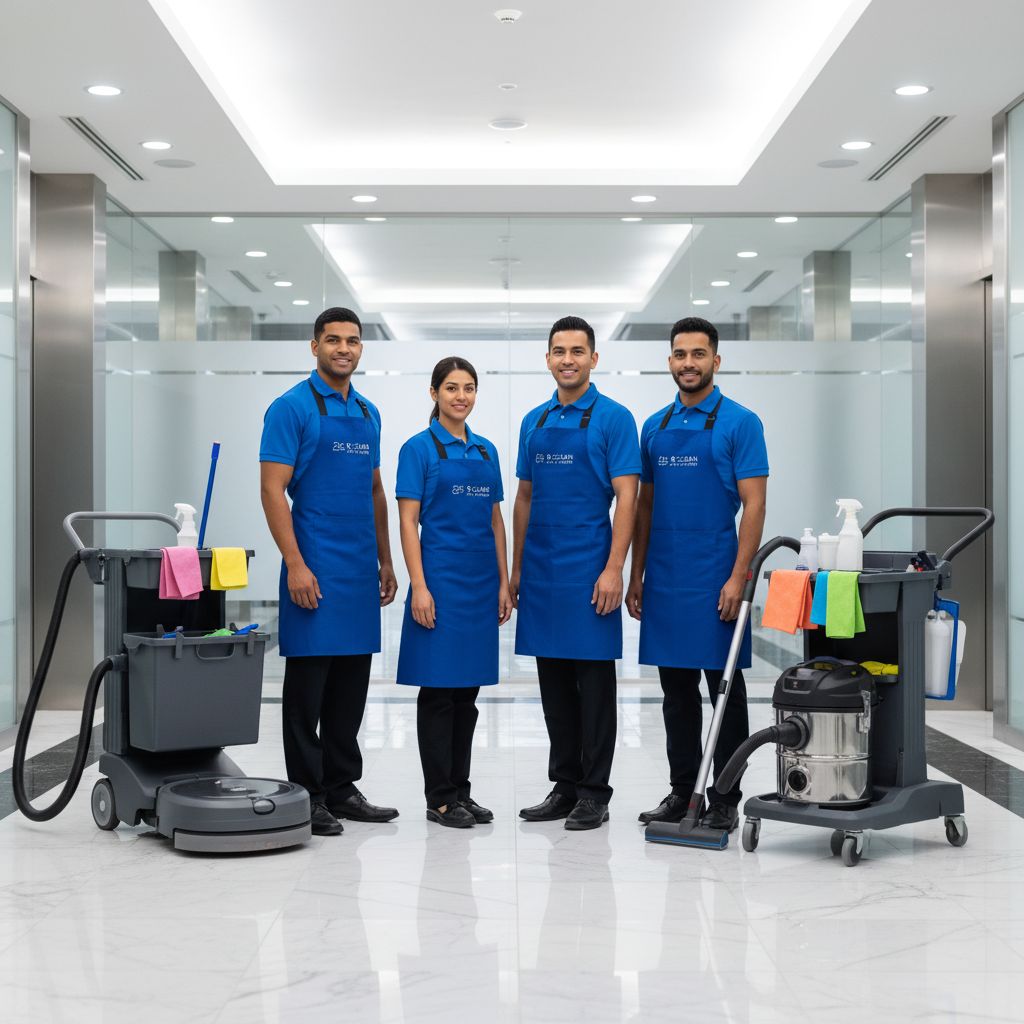 Professional cleaning team member