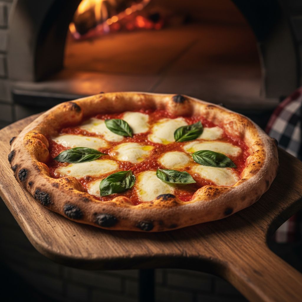 Freshly baked Neapolitan pizza from Top Joe's